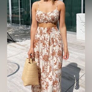 Abercrombie & Fitch Women's Brown and Tan Skirt size Small